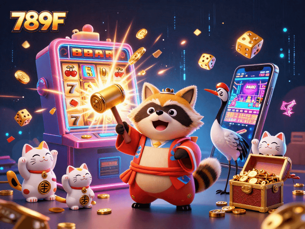 Experience vibrant and animated casino fun with 789F's colorful characters and thrilling jackpot moments.