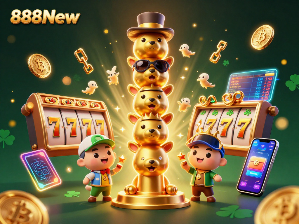 Play exciting 888New slots while winning jackpots with unique animal-themed casino totem and mystical elements.