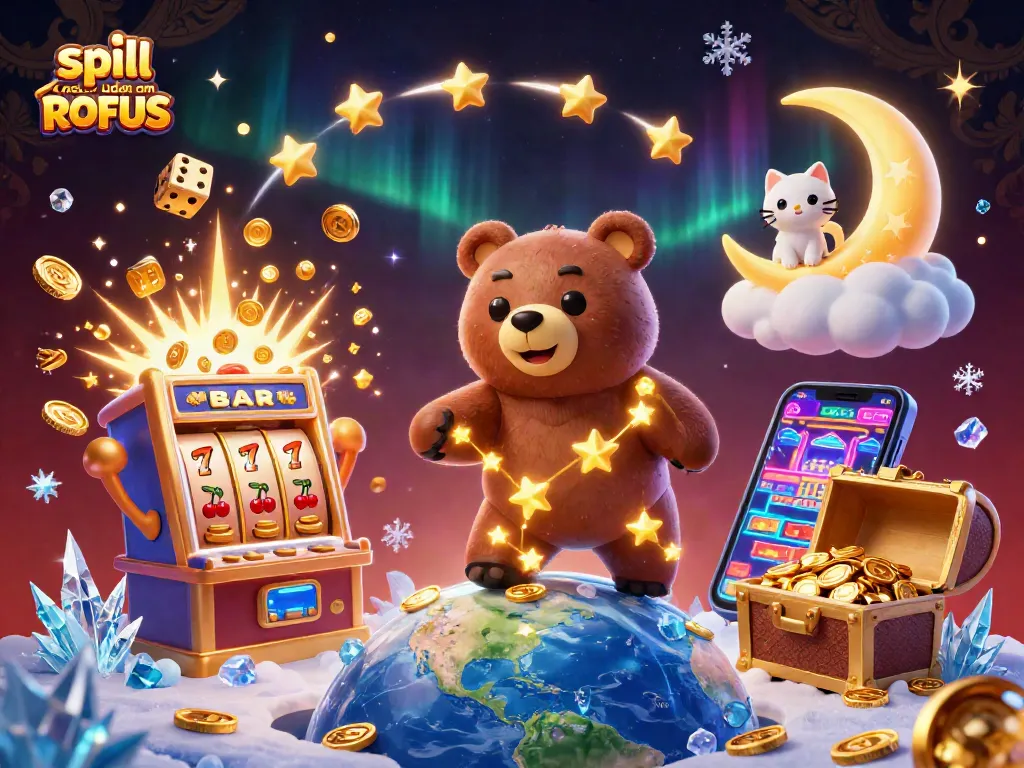 Experience the thrill of spil casino uden om ROFUS with vibrant 3D casino illustrations featuring dynamic gaming elements.