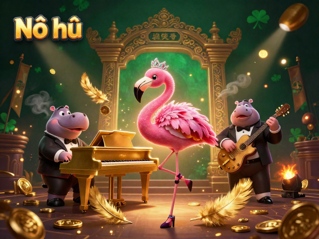 Experience the excitement of Nổ hũ with vibrant casino characters and dynamic game elements.