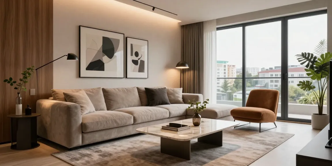 Innenausbau Augsburg - stilvoll renoviertes Wohnzimmer mit eleganten Möbeln und natürlichem Licht.