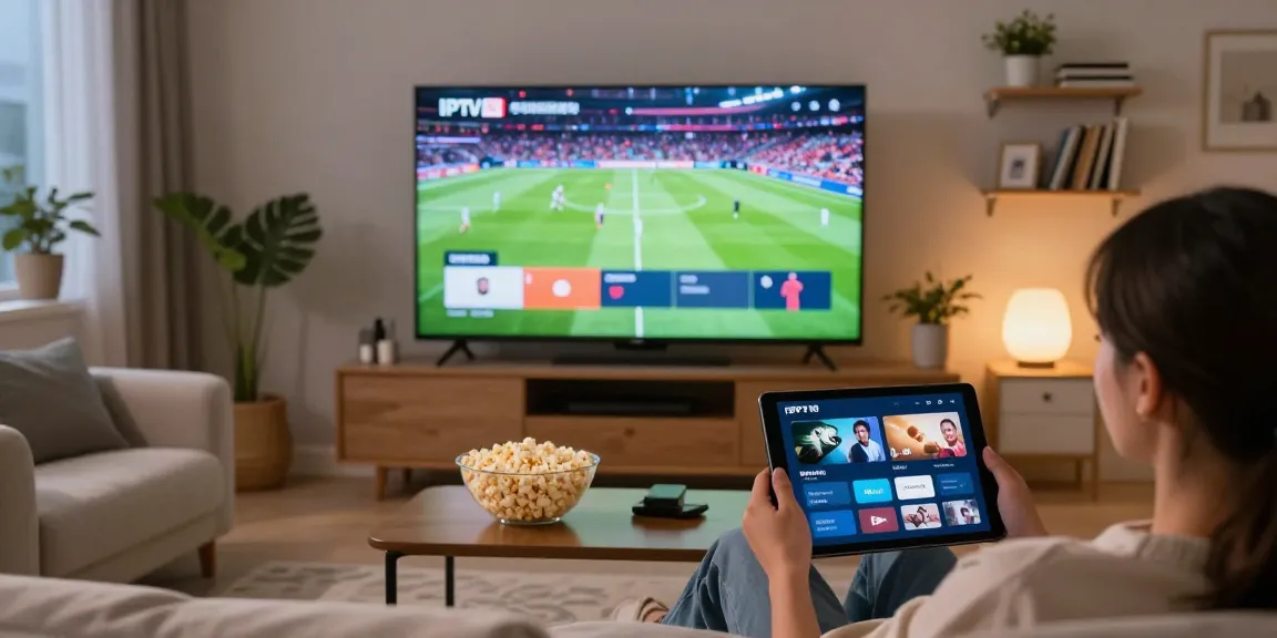 Entspanntes IPTV kaufen Erlebnis im Wohnzimmer mit 4K Streaming.