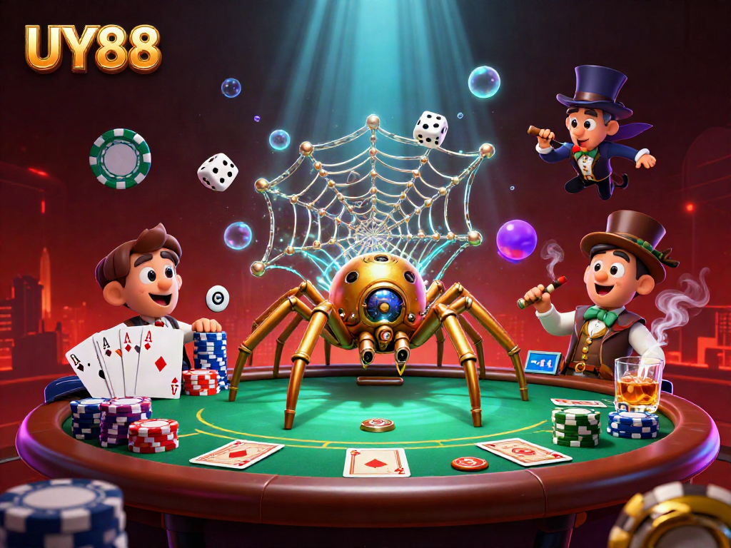 Experience UY88's thrilling casino adventure with 3D steampunk characters and rich gaming elements.
