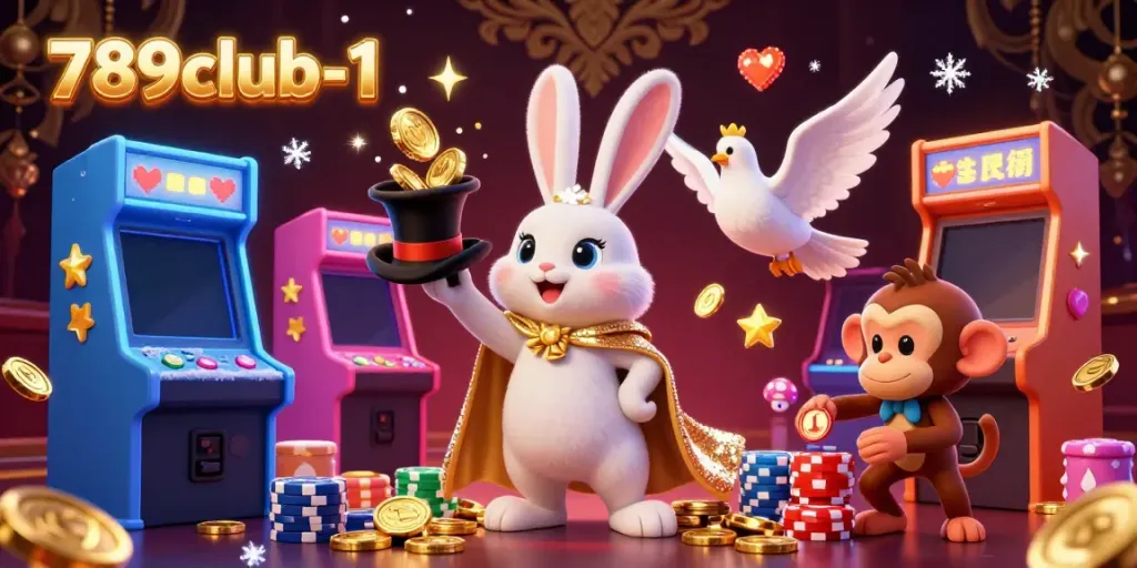 Engage with thrilling casino excitement at 789club-1 with magical cartoon characters and vibrant game elements.