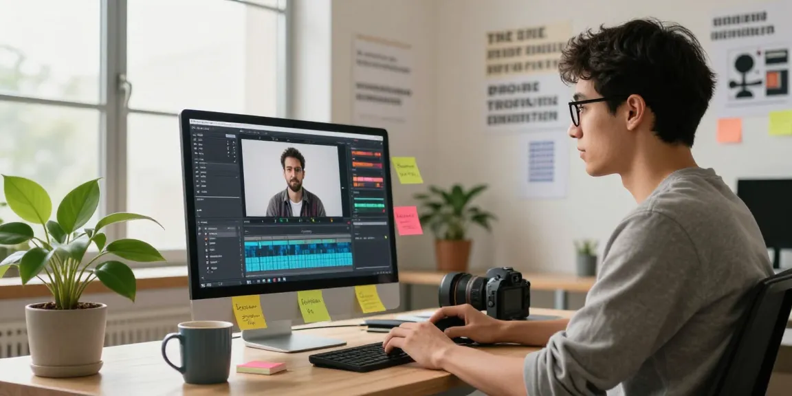 Hitpaw Edimakor im modernen Home Office mit kreativen Elementen und inspirierender Atmosphäre
