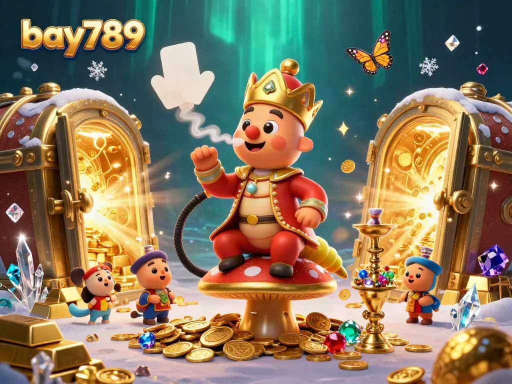 Experience excitement at bay789 with a vibrant, captivating casino scene featuring playful gambling elements.