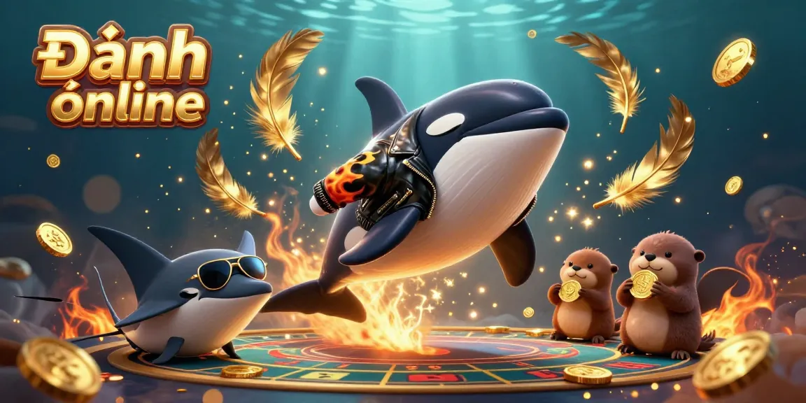 Engage with the thrill of Đánh đề online, featuring dynamic 3D characters in a lively casino scene with vivid colors.