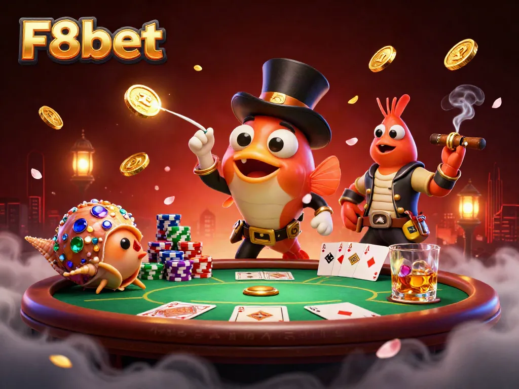 Win big at F8bet with immersive casino-themed experience and vibrant characters