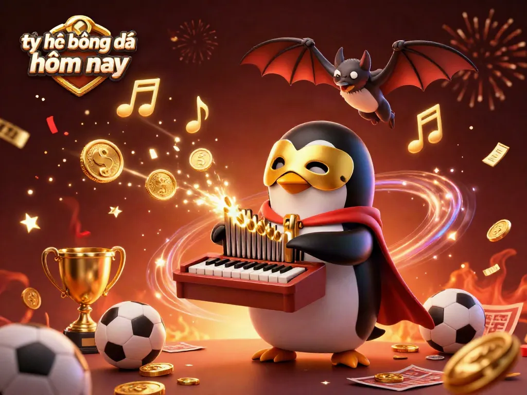 Bet on tỷ lệ bóng đá hôm nay with an exciting 3D casino scene featuring sports characters and dynamic elements.