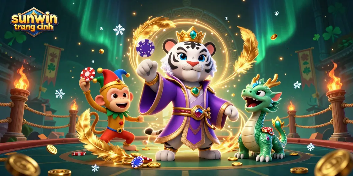 Engage in thrilling gameplay at sunwin trang chính, featuring a vibrant casino scene with rich elements.