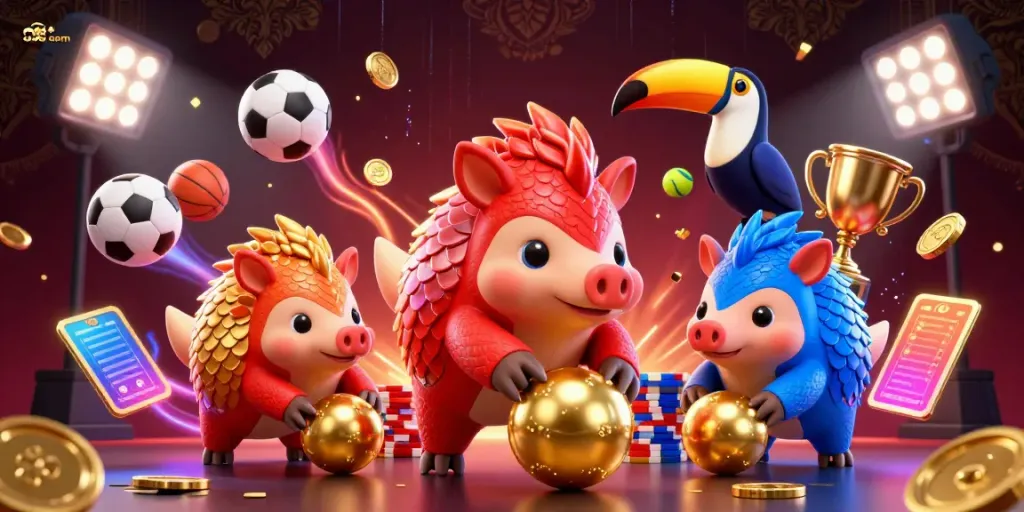 Experience exhilarating betting action on au88 com with rival pangolins bowling through poker chips.