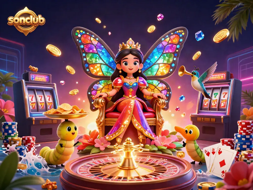 Experience the captivating world of sonclub with vibrant casino illustrations and enchanting characters.