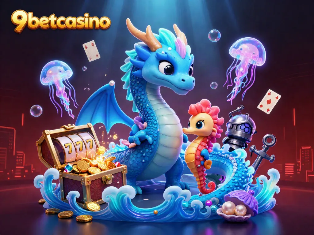 Experience thrilling wins at 9betcasino with vibrant characters and game elements in mesmerizing underwater setting.