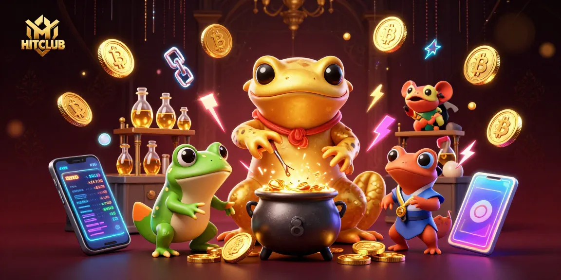 Spin the wheels at HITCLUB while the alchemist crafts gold coins in a vibrant casino!
