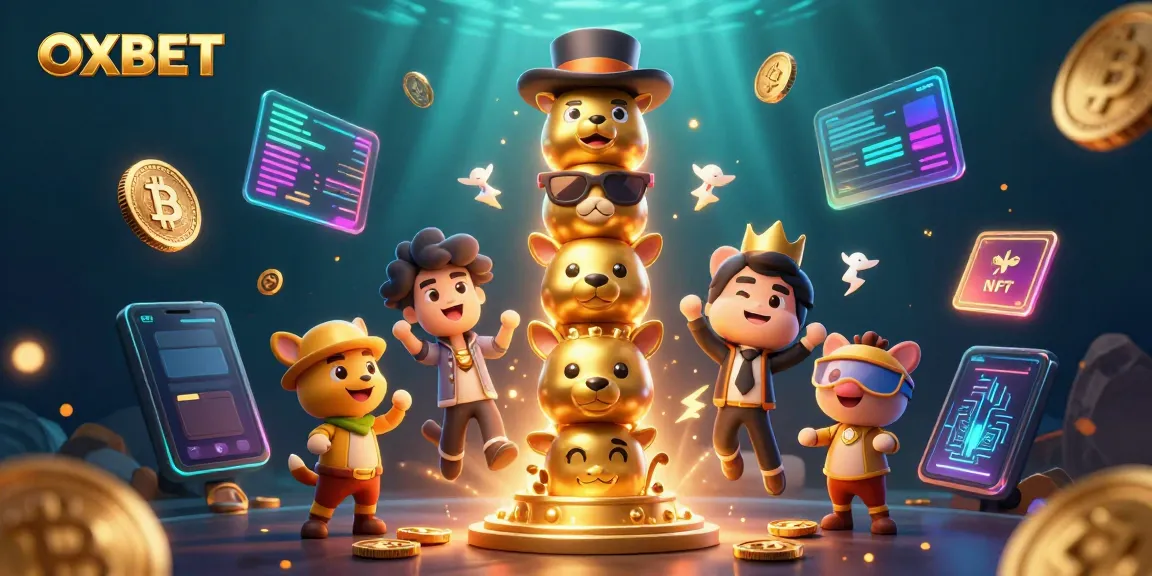 Experience the vibrant thrill of OXBET with animated 3D elements showcasing engaging casino action.