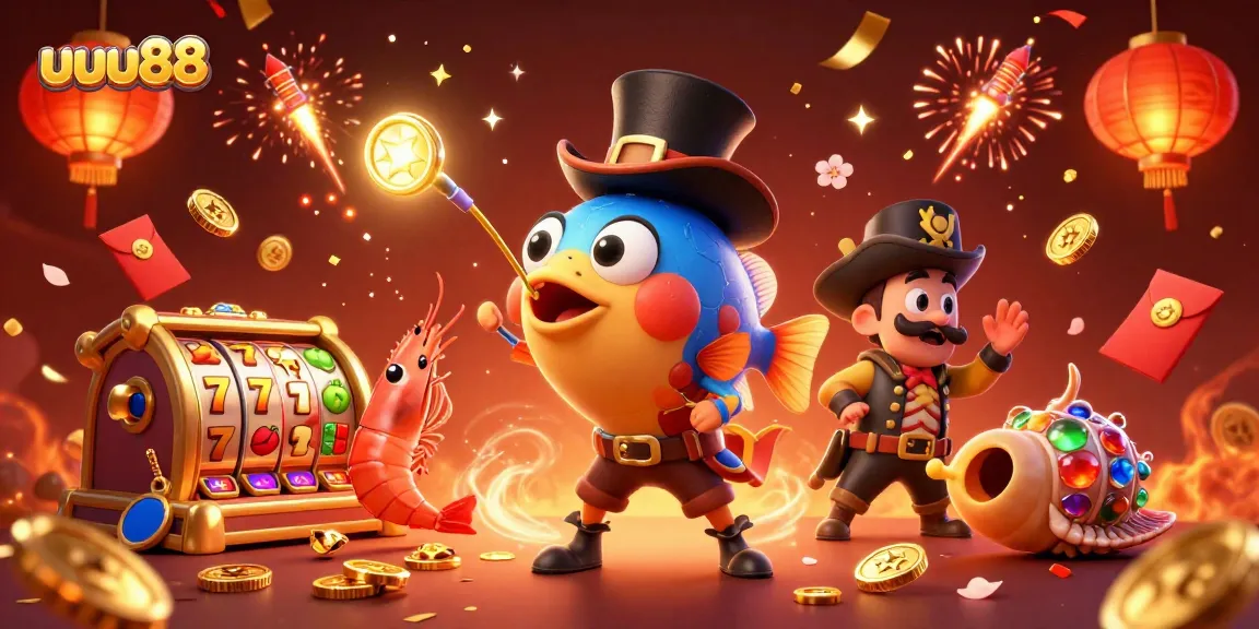 Win exciting jackpots with uuu88 in a vibrant, treasure-filled casino adventure scene.