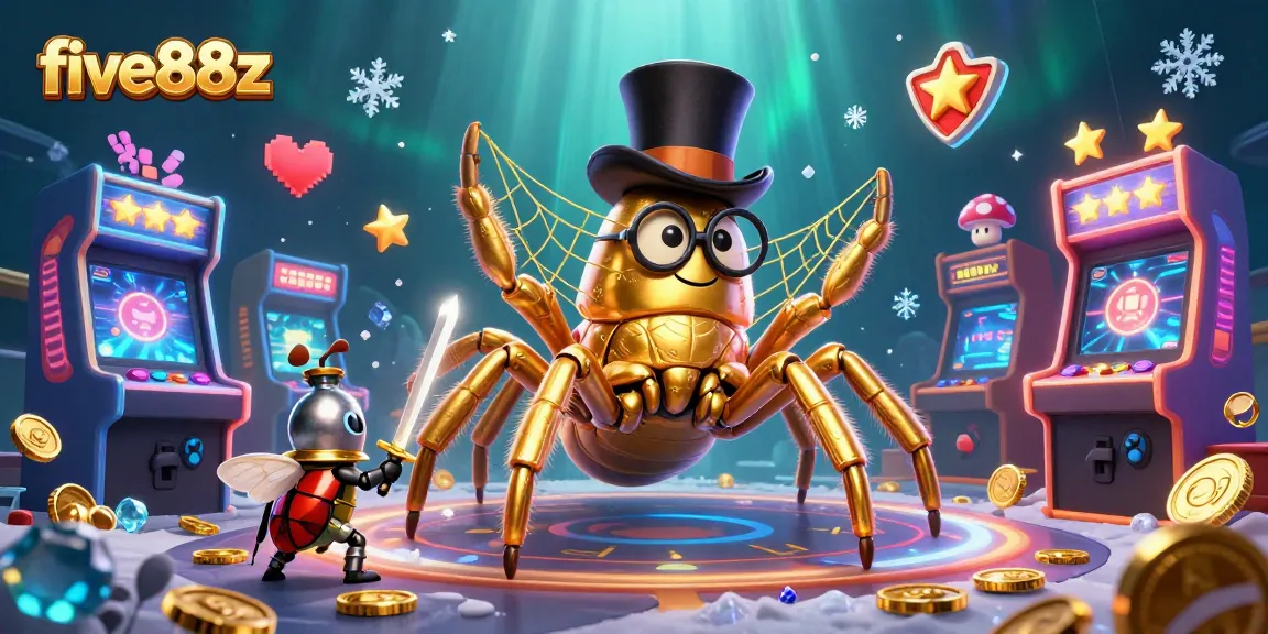 Experience the thrilling world of five88z as our cartoon characters animate a vibrant casino scene filled with games and excitement.