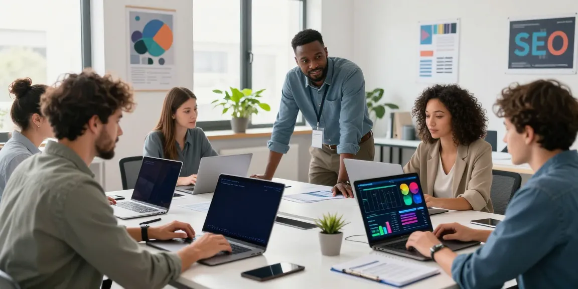 Professionelles Team in SEO Agentur Heilbronn diskutiert Strategien.
