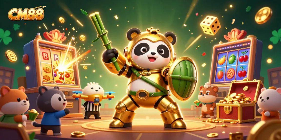 Engage with exciting casino games on CM88, featuring vibrant jackpots and immersive 3D illustrations.