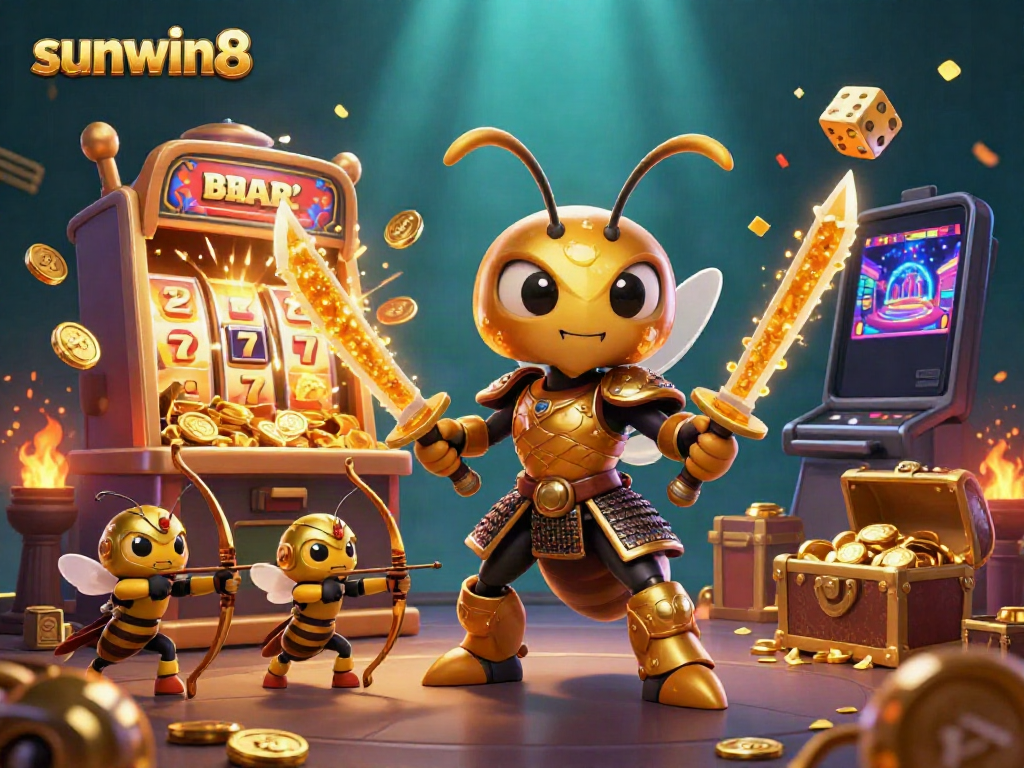 Experience the excitement of sunwin8 with golden hornet samurai, dynamic slot machine, and colorful casino games.