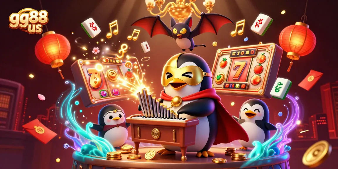 Engage in thrilling gameplay at gg88 us, with a penguin organist, golden coins, and dynamic slots.