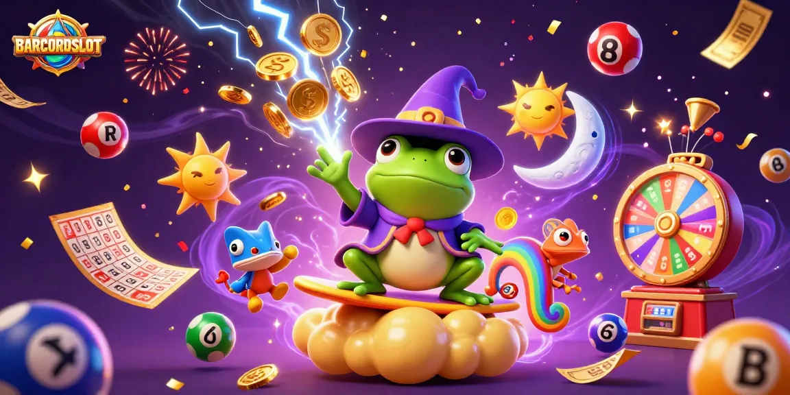 Experience the thrill of BARCODESLOT with this vibrant 3D casino illustration featuring exciting game elements.