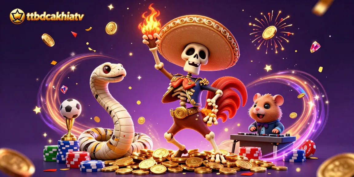 Experience thrilling sports betting excitement with ttbdcakhiatv's vibrant 3D illustration showcasing festive characters.