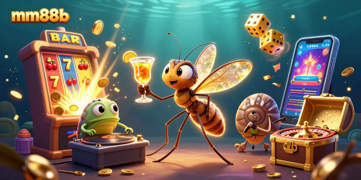 Spin to win with mm88b's vibrant 3D casino mascot and thrilling gaming elements.