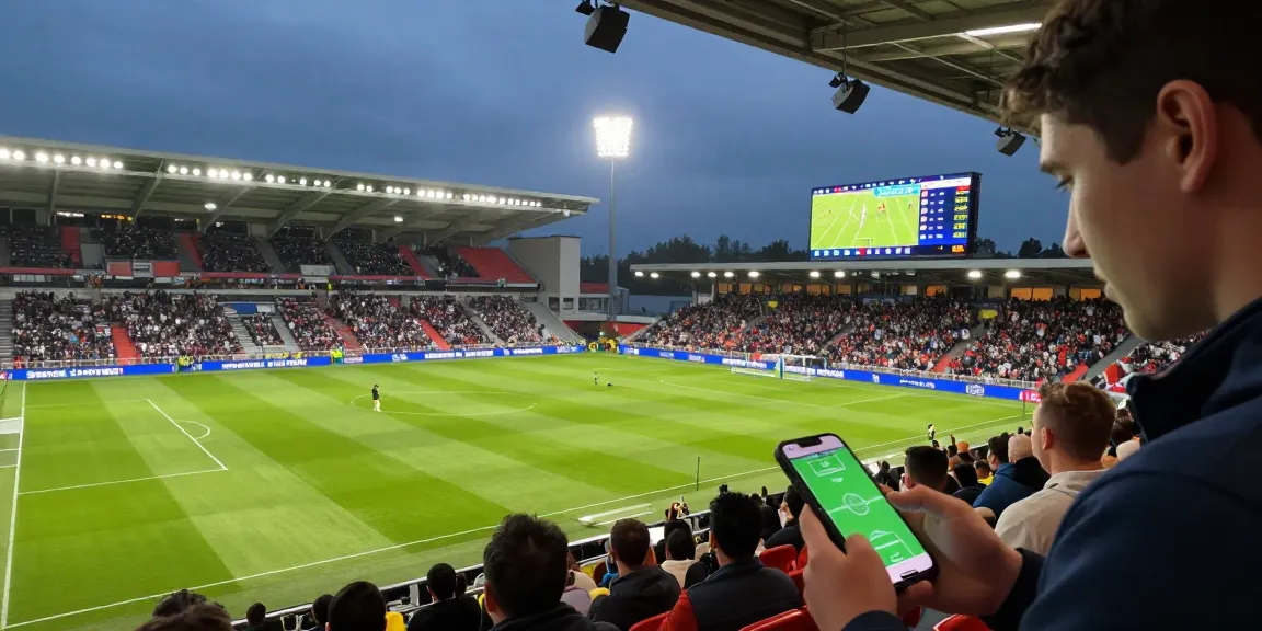 CakhiaTV live betting predictions and match odds displayed in an exciting football stadium atmosphere.
