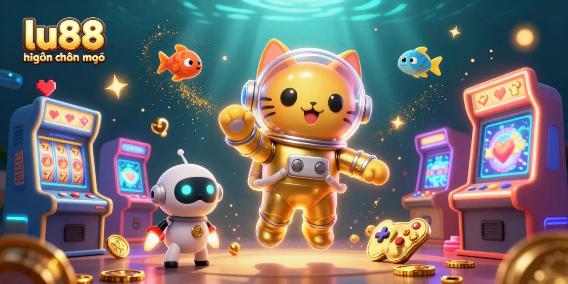 Experience the excitement of lu88 hiện đang mở with colorful slots and engaging characters in a dynamic scene.