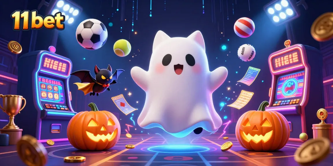 Engage in thrilling action with 11 bet as the friendly ghost cat explores a haunted casino.