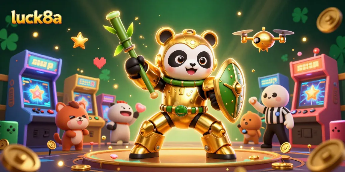 Engage in excitement at luck8a while enjoying vibrant animated 3D casino game elements and characters.