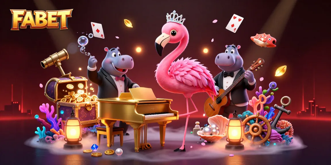 Win big at FABET with vibrant casino fun featuring lively characters and treasure!
